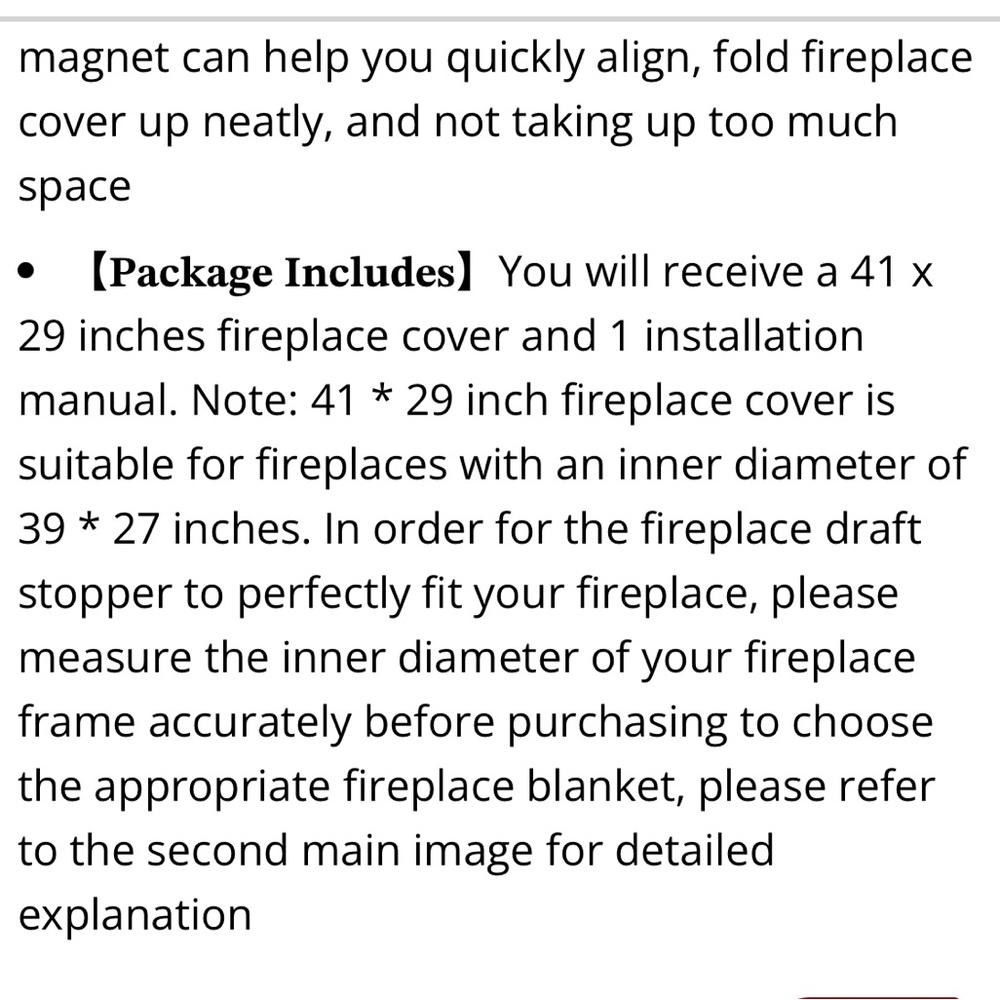 Fireplace Cover Draft Stopper Protection - Picture 6 of 7